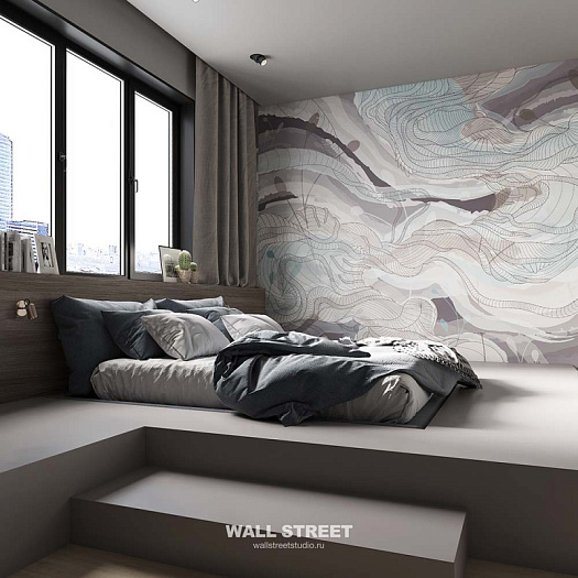 Фотообои в интерьере артикул Waves 6, WAVES, Wall street